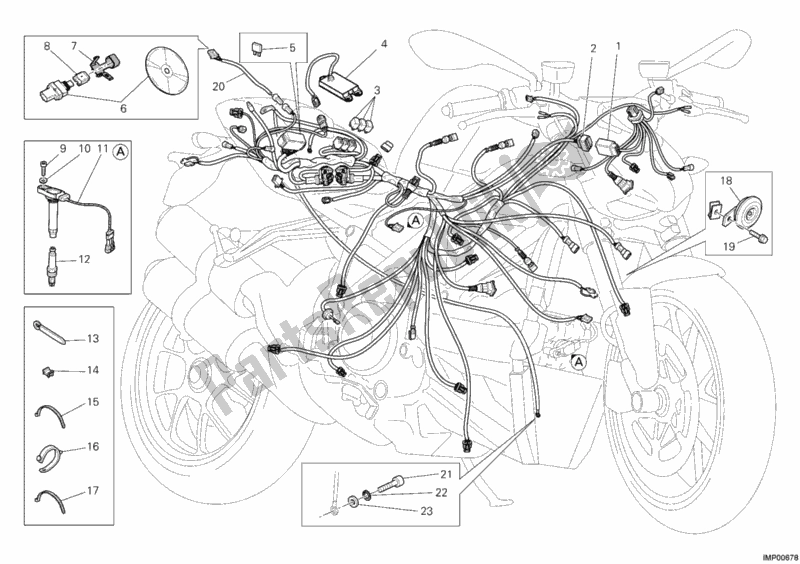 Wszystkie części do Wi? Zka Przewodów Ducati Streetfighter S USA 1100 2010